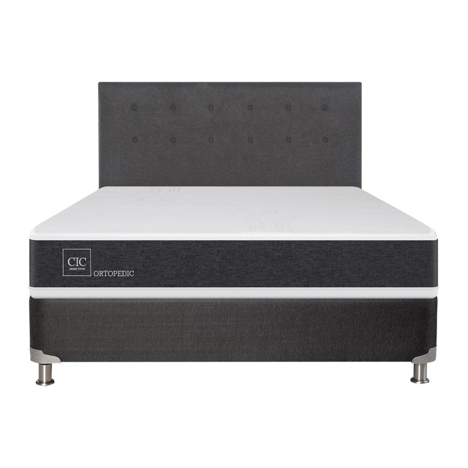 Box Spring Cic Ortopedic / 2 Plazas / Base Normal + Respaldo image number 0.0