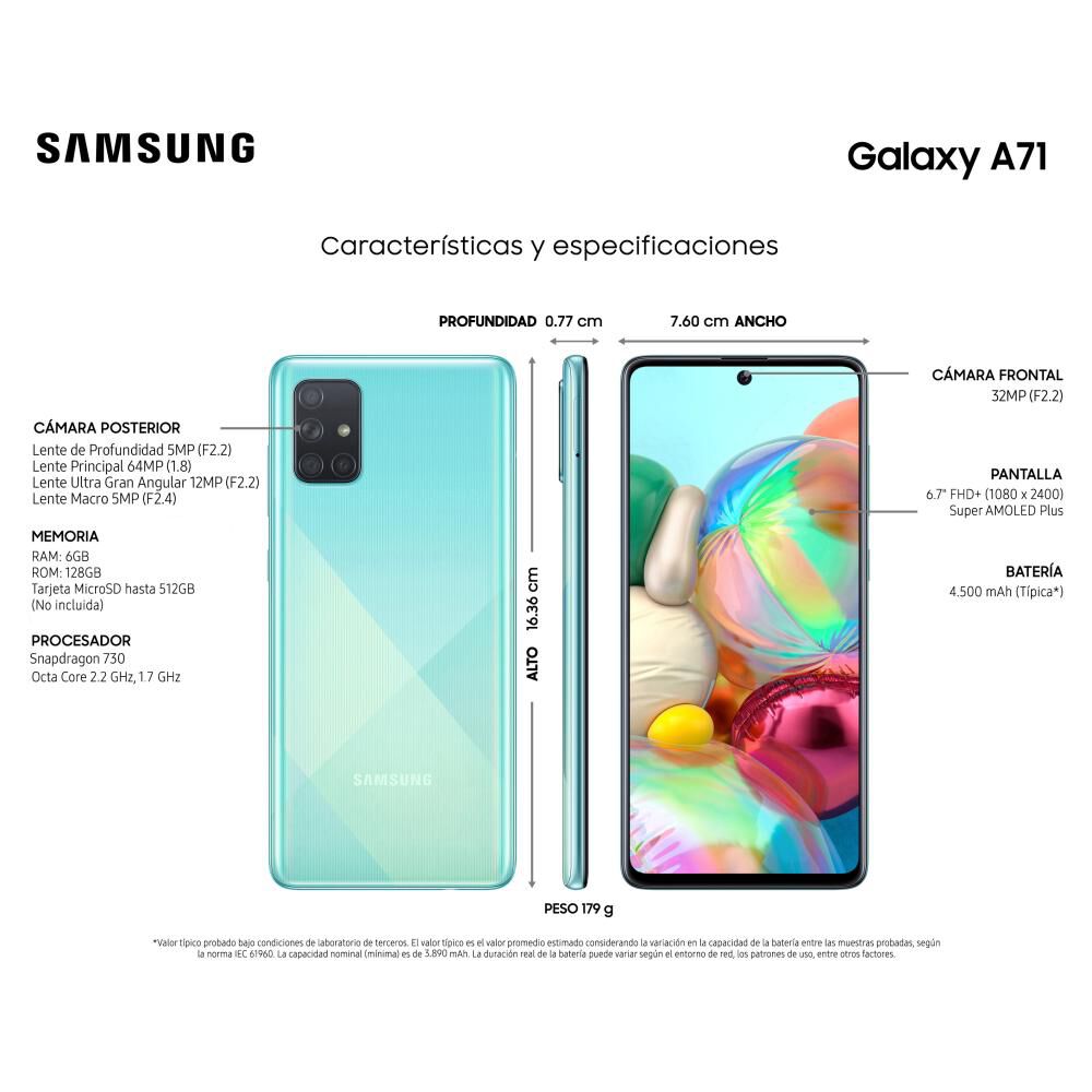 Smartphone Samsung Galaxy A71 128 Gb / Liberado image number 2.0