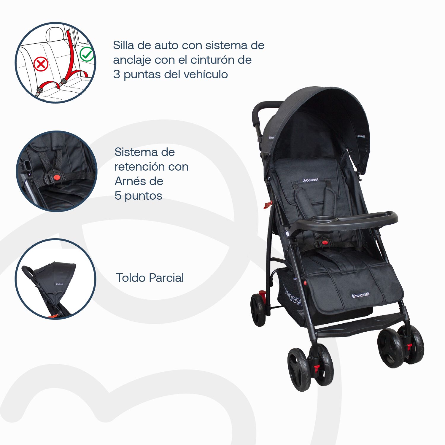 Coche Travel System Summer Negro image number 6.0
