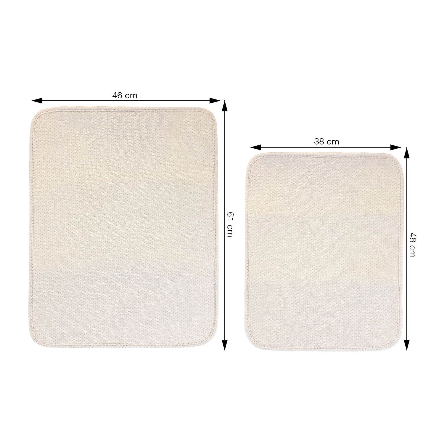 Set De 2 Tapetes De Secado Nautica Home Alta Absorci&oacute;n Beige image number 2.0