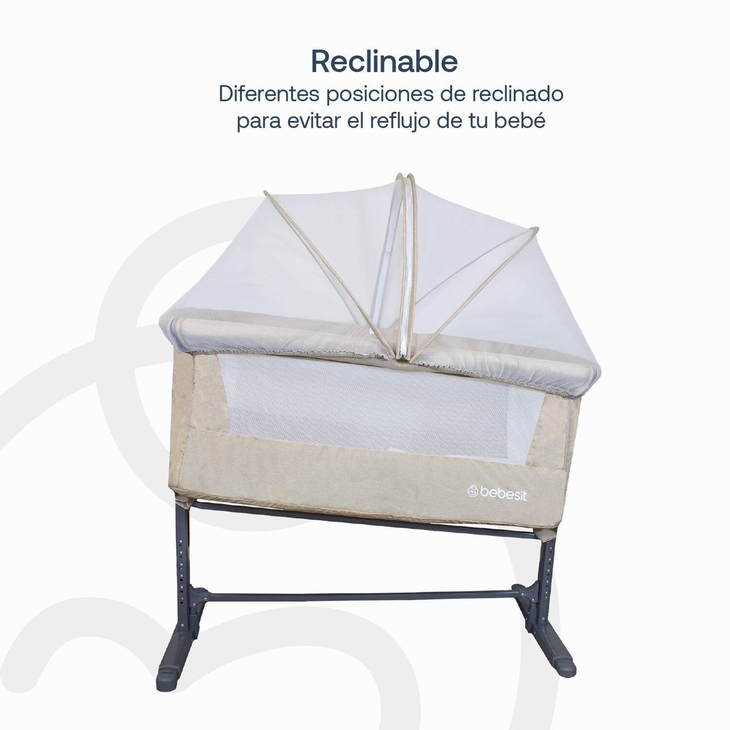 Cuna Colecho Con Mosquitero Myside Lx Beige Bebesit image number 3.0
