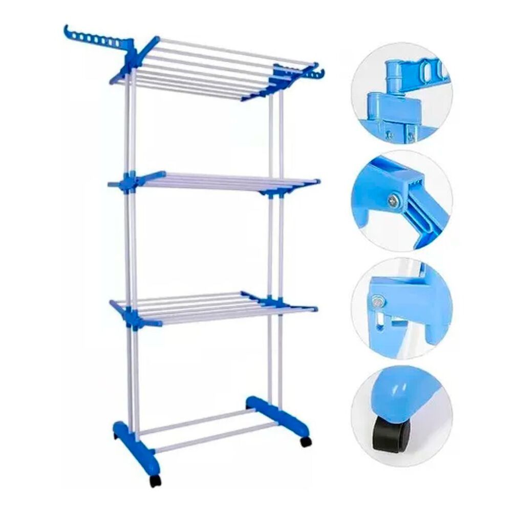 Tendedero Ropa Perchero Plegable Colgador De 3 Niveles image number 3.0