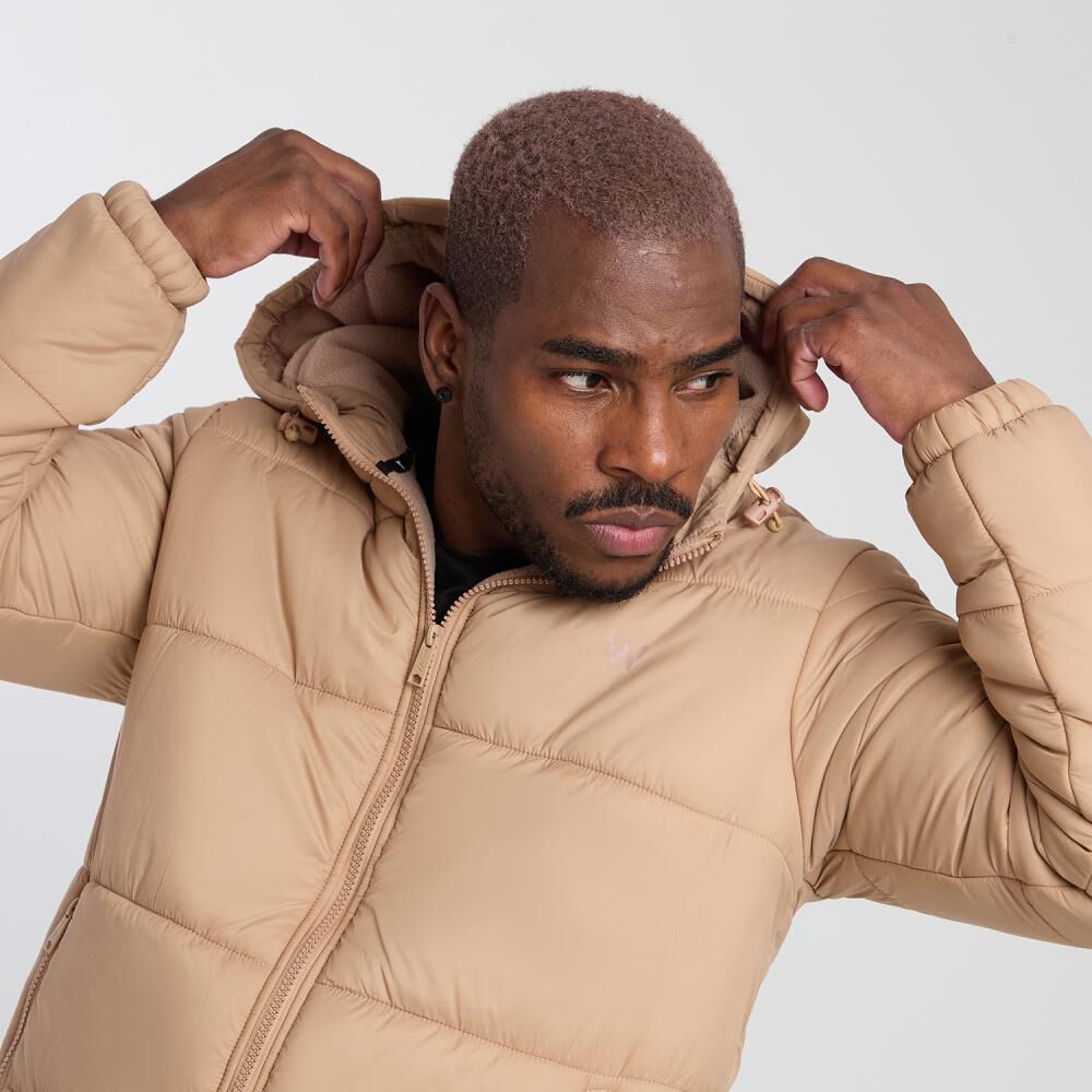Parka Deportiva Lisa Regular Cuello Alto Con Capucha Hombre Wetland image number 4.0