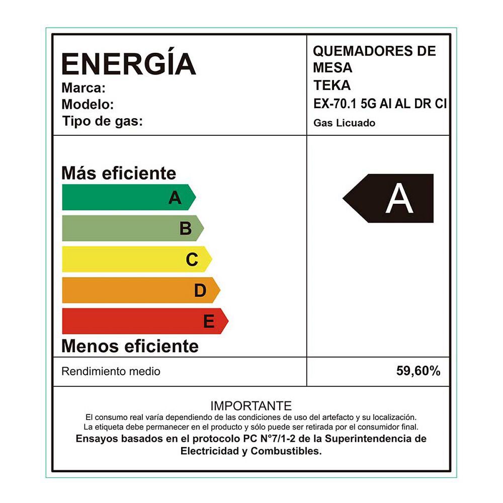 Encimera A Gas 5 Quemadores Teka Ex 70.1 5g Ai Al Dr Ci But image number 4.0