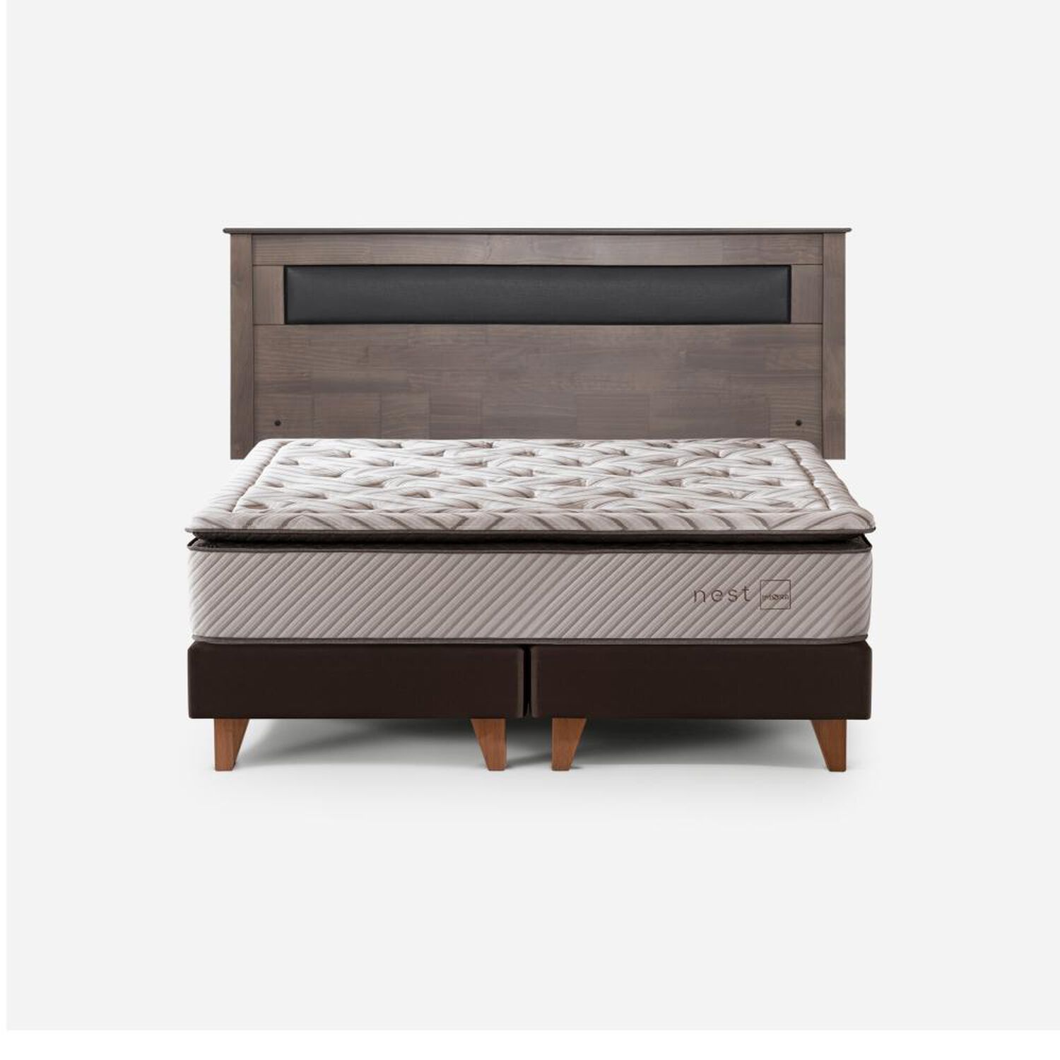 Cama Europea Rosen Nest / 2 Plazas / Base Dividida + Respaldo image number 0.0