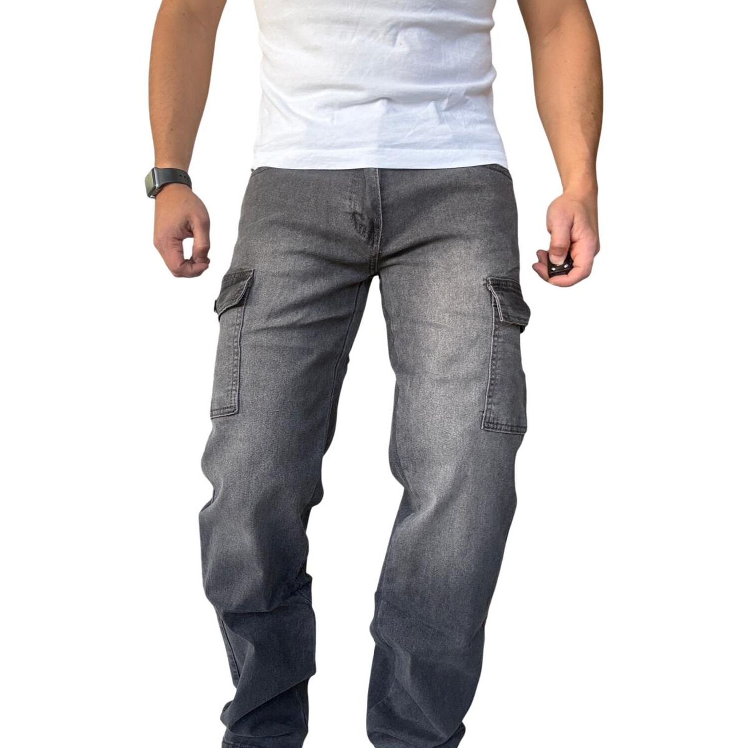 Jeans Cargo Recto Elasticado Stragth Fit Focalizado image number 10.0