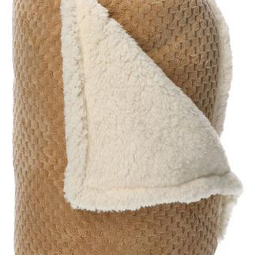 Frazada Andes Chiporro Panal Beige 2 Plaza image number 1.0