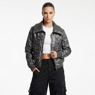 Chaqueta Ecocuero Bomber Mujer Phoebe