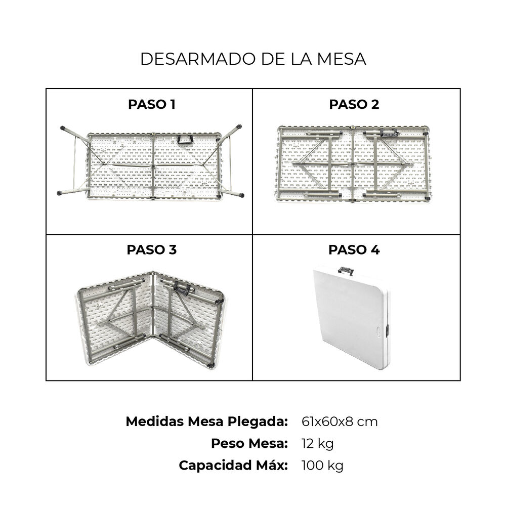 Mesa Plegable Mocha Kano Multifuncional Para Camping Y Picnic image number 4.0