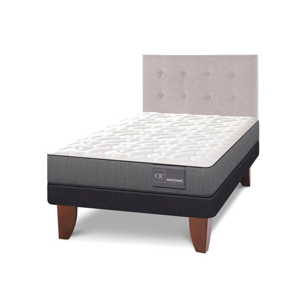 Cama Europea Cic Anatomic / 1.5 Plazas / Base Normal + Respaldo image number 2.0