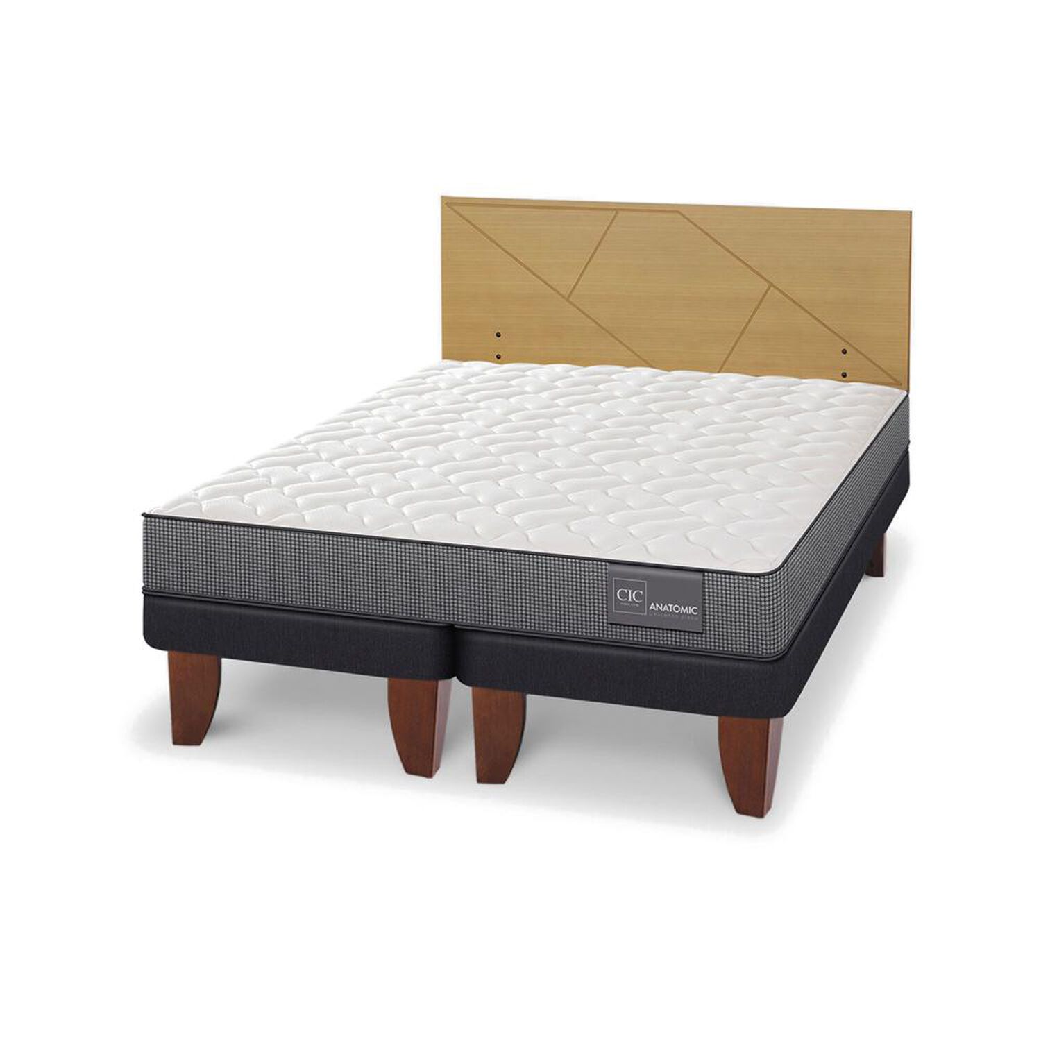 Cama Europea Cic Anatomic / 2 Plazas / Base Dividida + Respaldo image number 3.0