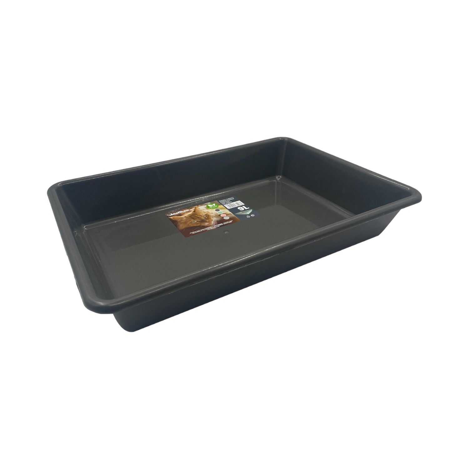 Arenero Bandeja Gato 9 Litros 48x33x8cm Negro Plastiken image number 2.0