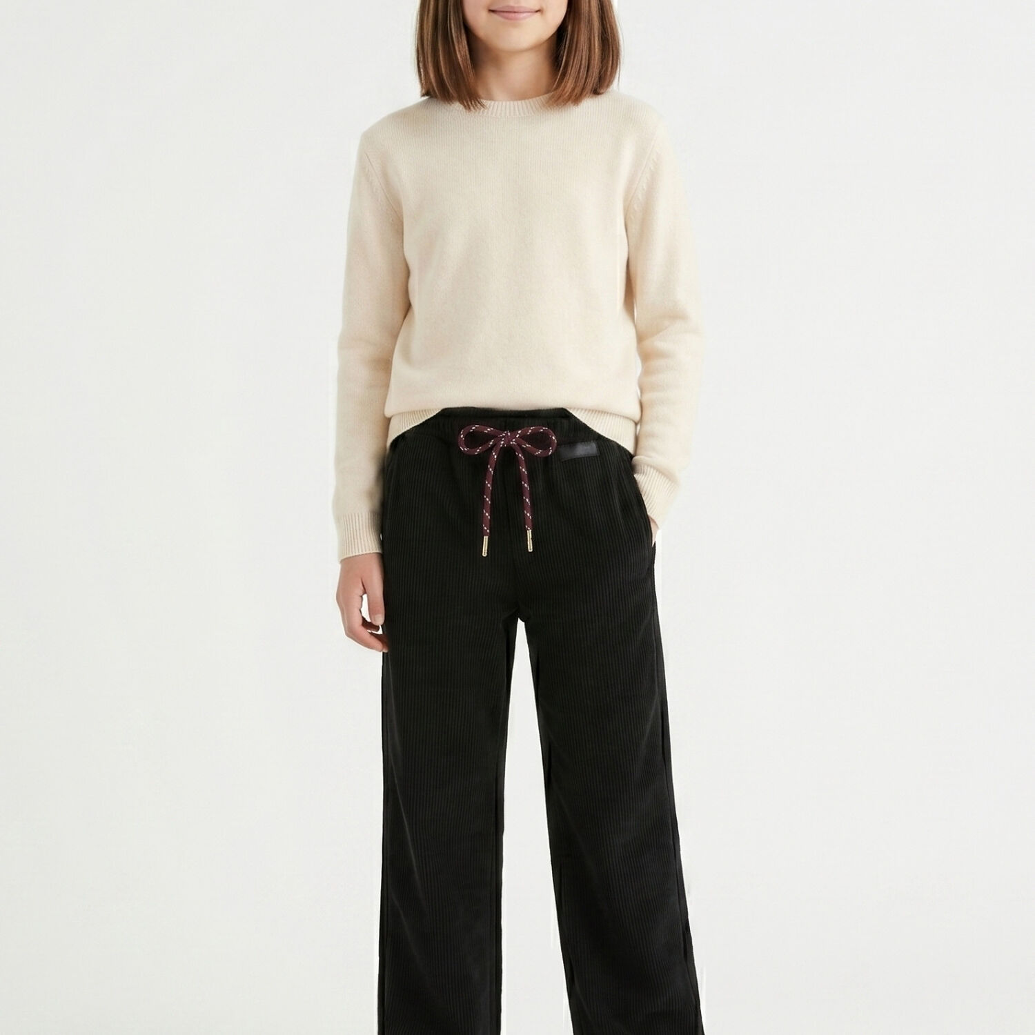 Pantalon Cotel Ni&ntilde;a Estilo Wide Leg Invierno image number 0.0