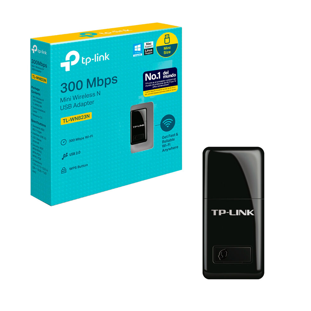 Mini Adaptador Wifi Inalambrico N Tp-link Tl-wn823n 300mbps image number 0.0