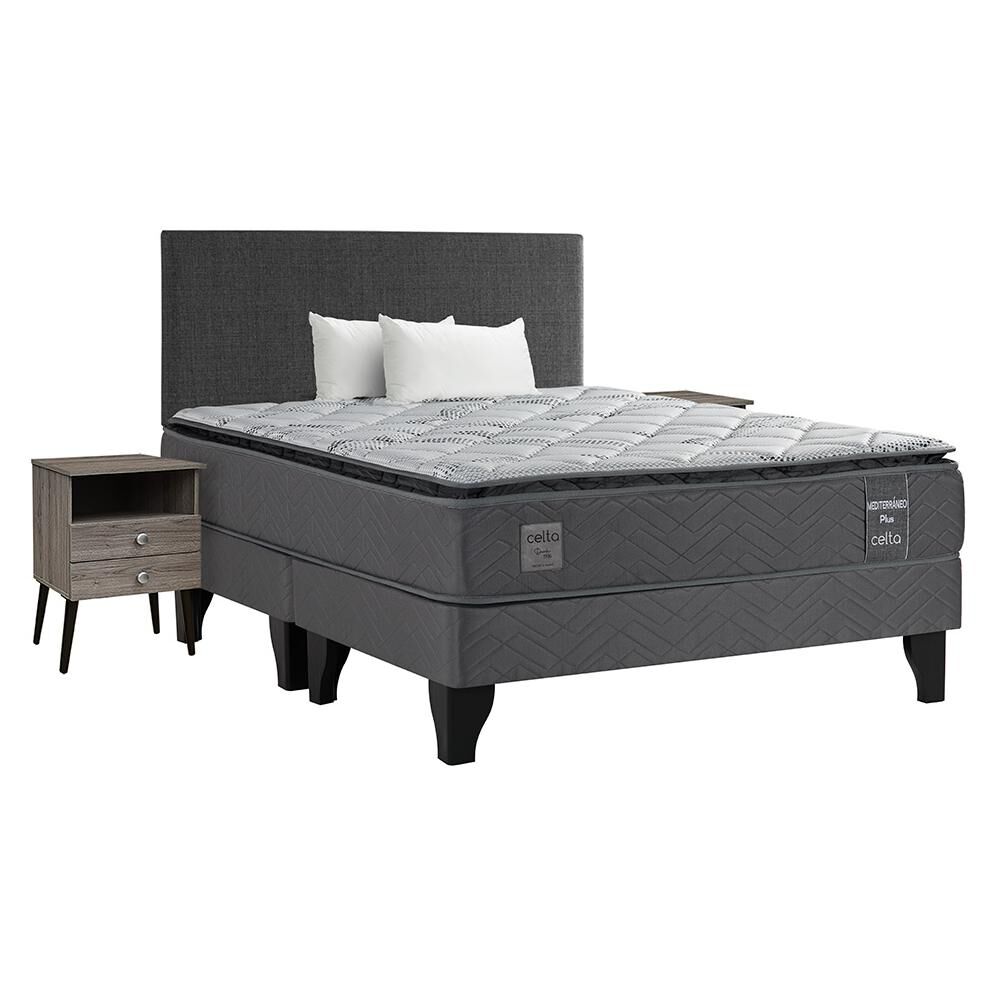 Cama Europea Celta Mediterraneo / King / Base Dividida + Almohadas image number 0.0