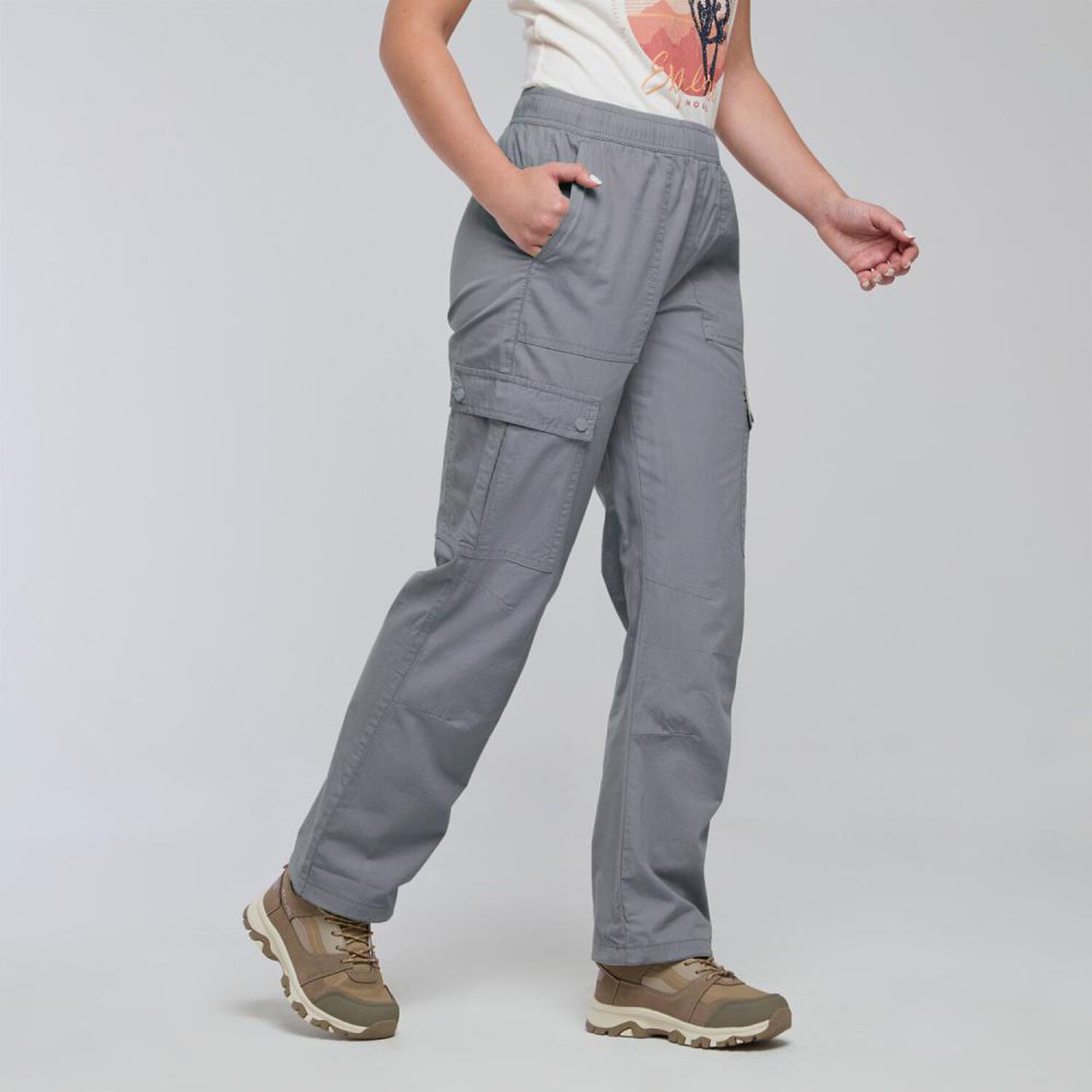 Pantal&oacute;n De Buzo Deportivo Tiro Alto Regular Mujer Wetland image number 1.0
