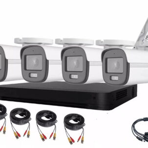 Kit Cctv Pro 4 C&aacute;maras Smart Colorvu 2mp Micr&oacute;fono + Disco 1 Tera