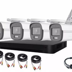 Kit Cctv Pro 4 C&aacute;maras Smart Colorvu 2mp Micr&oacute;fono + Disco 1 Tera