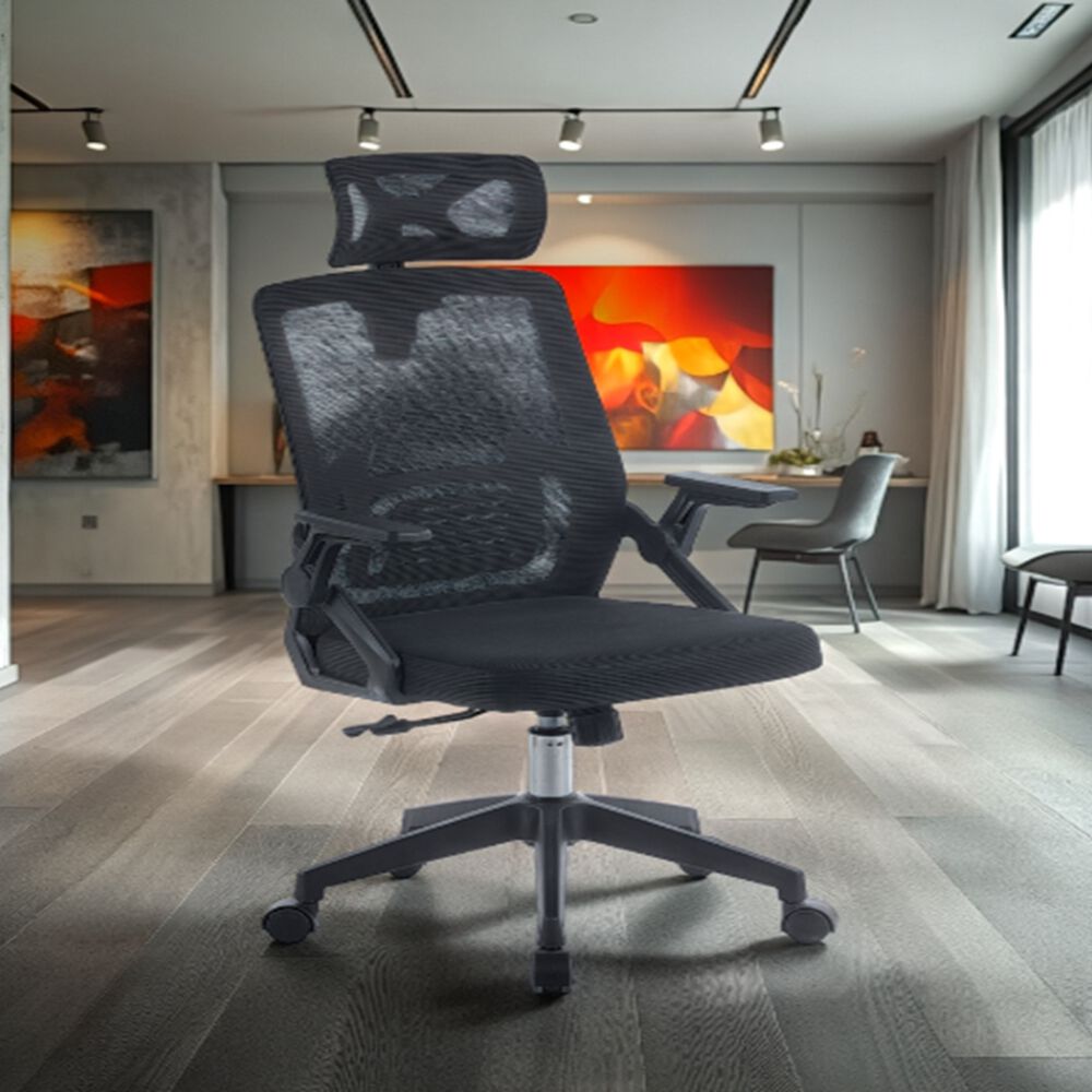 Silla De Oficina Ejecutiva Manchester Ergonomica Color Negro Bm-809 Arthome image number 2.0