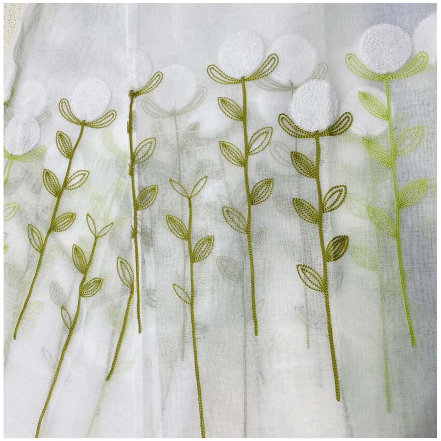 Set De 02 Visillos Bordados Con Argollas 140x230 Cm Mod14 image number 0.0