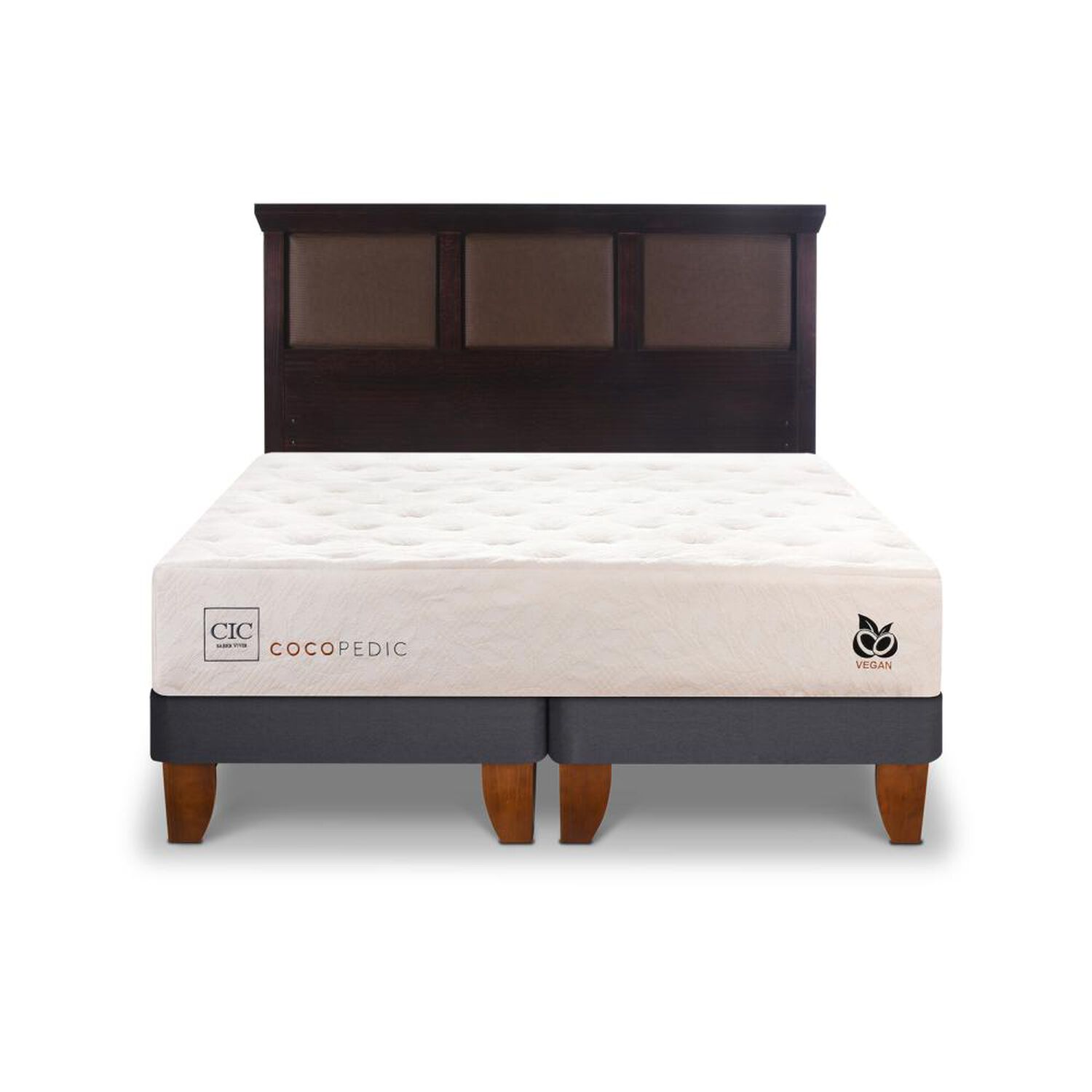 Cama Europea Cic Cocopedic / 2 Plazas / Base Dividida + Respaldo image number 0.0