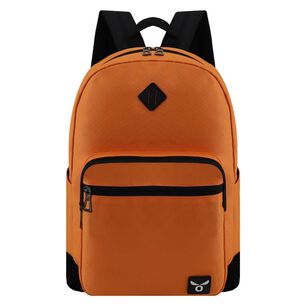 Mochila Escolar Juvenil Impermeable Naranja Compartimentos