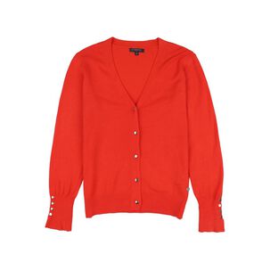 Sweater Botones Manga Larga Cuello V Mujer Kimera