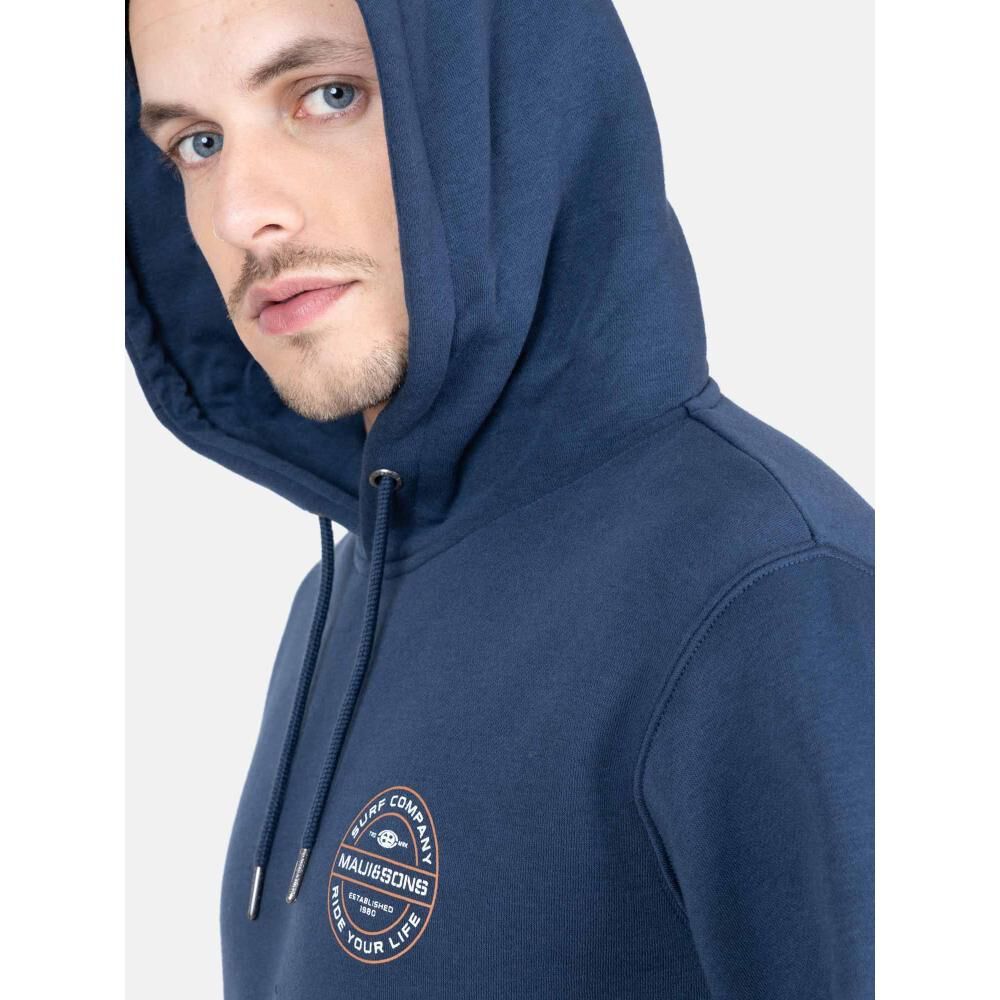 Poler&oacute;n Liso Cuello Redondo Con Capucha Hombre Maui And Sons image number 3.0