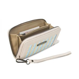 Billetera Mujer Lorenza Telar Turquesa Y Hueso Lincoln's