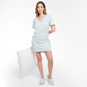 Camisola Manga Corta + Pantuflas Mujer Lesage