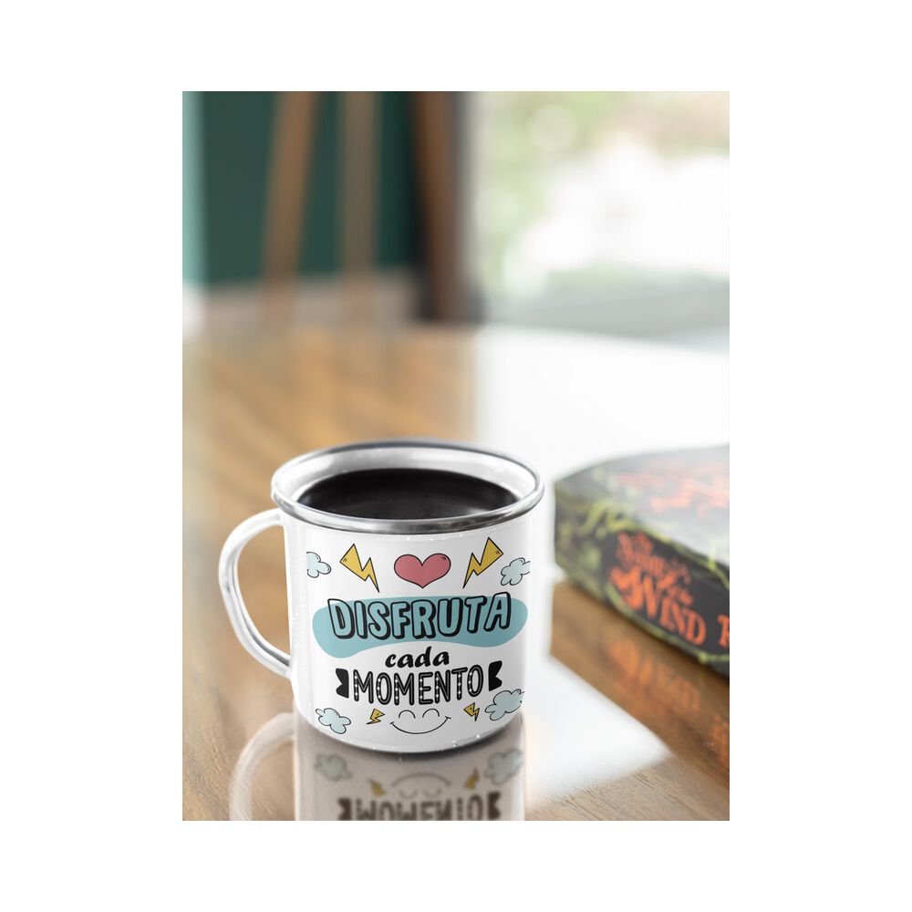 Taza Enlozada Lechera Disfruta Cada Momento Motivacional image number 1.0