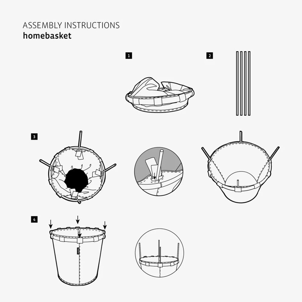 Canasto Multiuso Homebasket Rhombus - Light Grey image number 8.0
