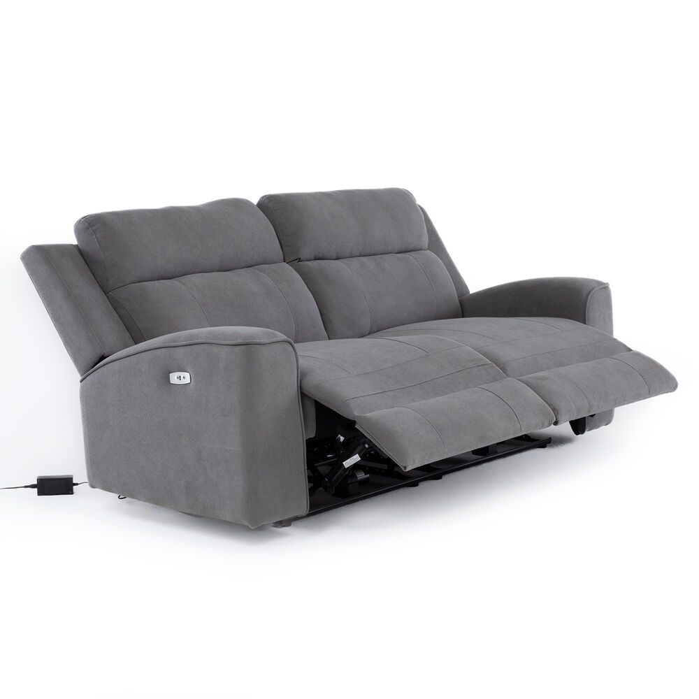 Sof&aacute; 2 Cuerpos Reclinable El&eacute;ctrico Gris Montana Km807spwgr image number 3.0