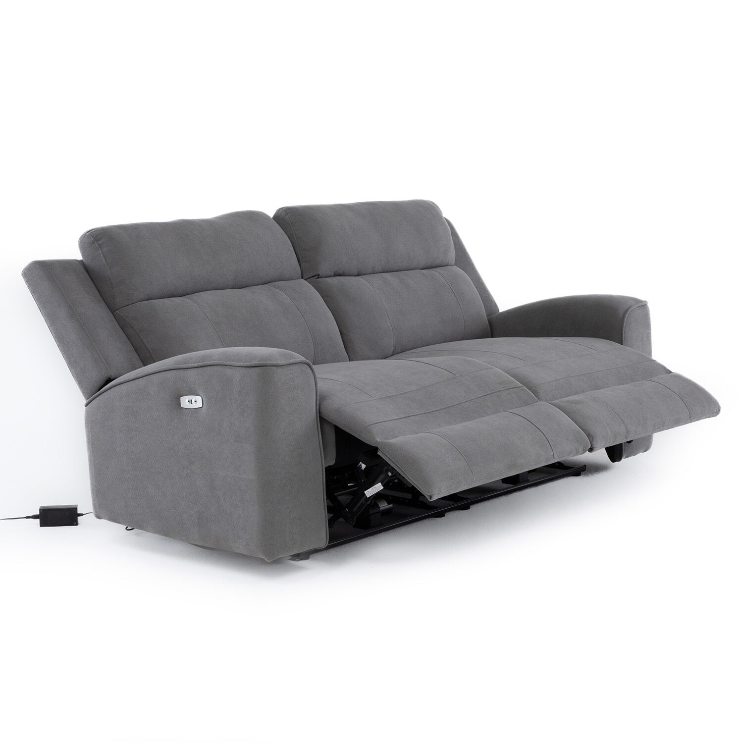 Sof&aacute; 2 Cuerpos Reclinable El&eacute;ctrico Gris Montana Km807spwgr image number 3.0