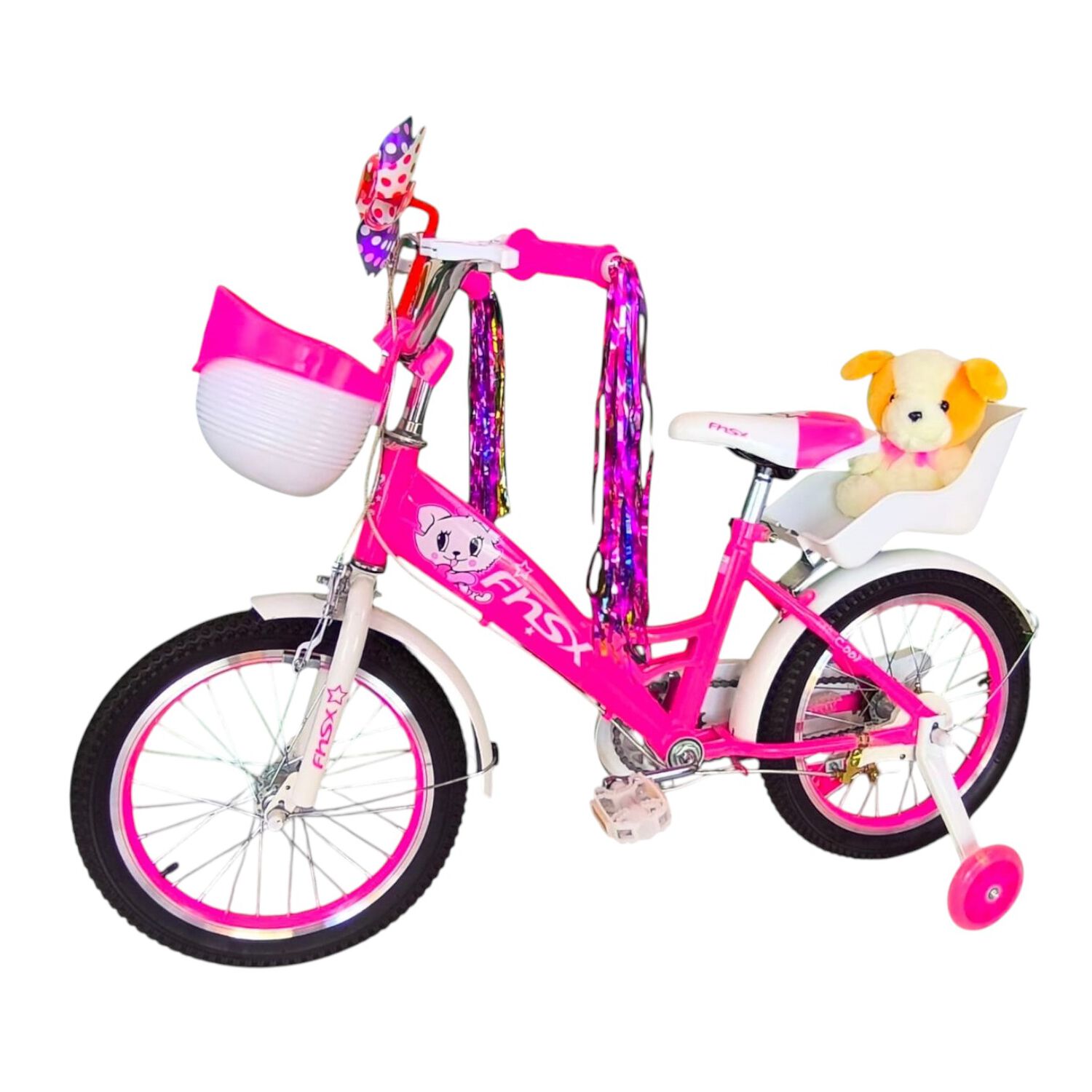 Bicicleta Aro 16 Infantil Con Peluchero Rosada Fnsx image number 3.0