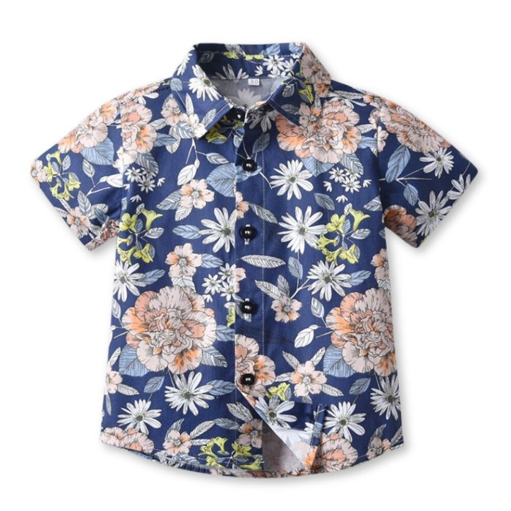 Camisa Hawaiana Manga Corta Niño De 6 Meses A 7 Años Tropical Surtido image number 3.0