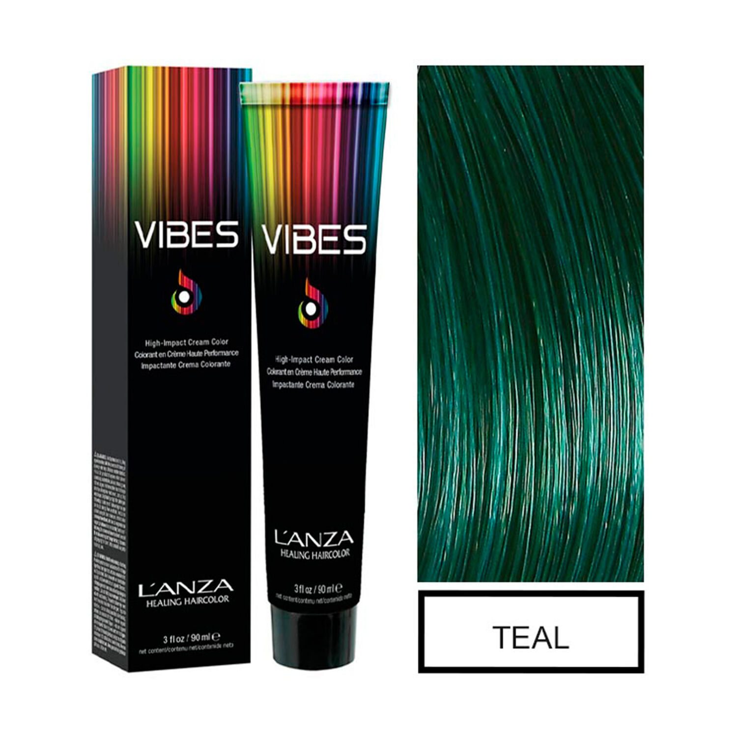 Lanza Vibes - Tintura Semipermanente De Fantasia Teal 90ml image number 0.0