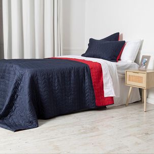 Cubrecama Quilt Liso 2 Plazas Marengo - Rojo