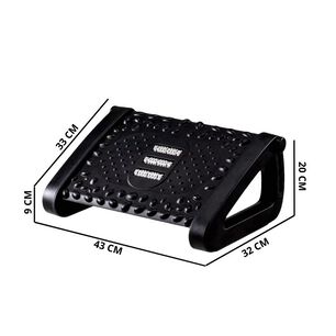 Reposapi&eacute;s Rodillos De Masaje Pedal Ajustable Ergonomico - Negro