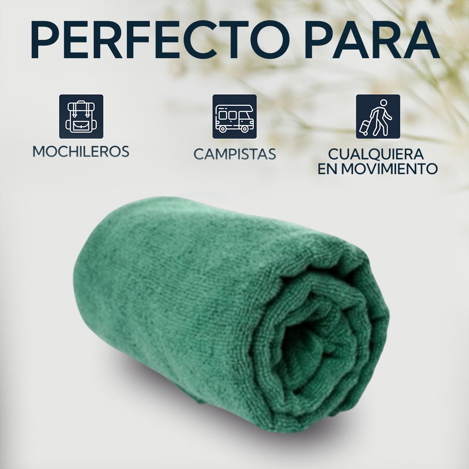 Pack 2 Toallas Microfibra Terry Verde image number 2.0
