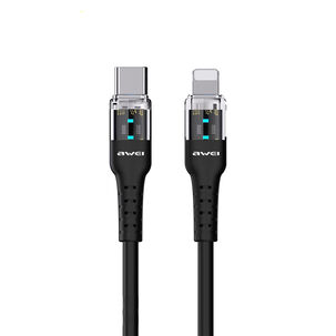 Cable Awei Cl-138l Tipo C A Lightning 20w Negro