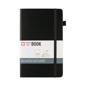 Libreta Hoja Crema Con Cuadrados 13x21cm(negro), Sakura