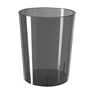 Bote De Basura De Lujo Acr&iacute;lico Transparente Oscuro 12l