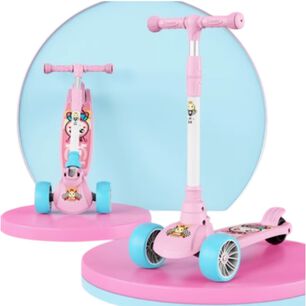 Scooter Monopat&iacute;n Ni&ntilde;os Rosado Blanco