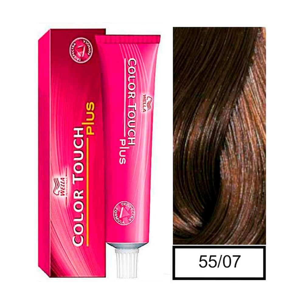 Wella - Tintura Semipermanente Color Touch Plus 55/07 Castaño Claro Intenso Natural Marrón 60 Ml + Peróxido En Crema De 1,9% image number 0.0
