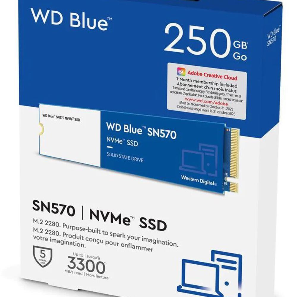 Disco Solido Ssd Interno Wdblue Sn570 250gb M.2 2280 Pcie3.0 image number 3.0