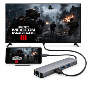Docking Station Type-c 100w + Hdmi 4k+ Ethernet+ Hub Usb 3.0