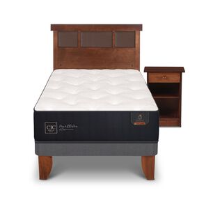 Cama Europea Cic Premium / 1.5 Plazas / Base Normal + Set De Maderas
