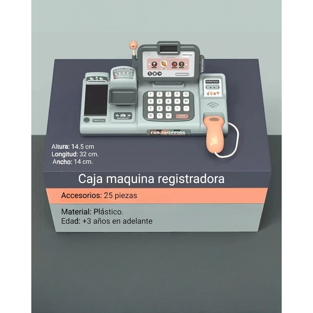Juguete Caja Maquina Registradora Para Ni&ntilde;os image number 6.0