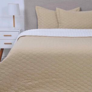 Quilt Sherpa King Liso Beige